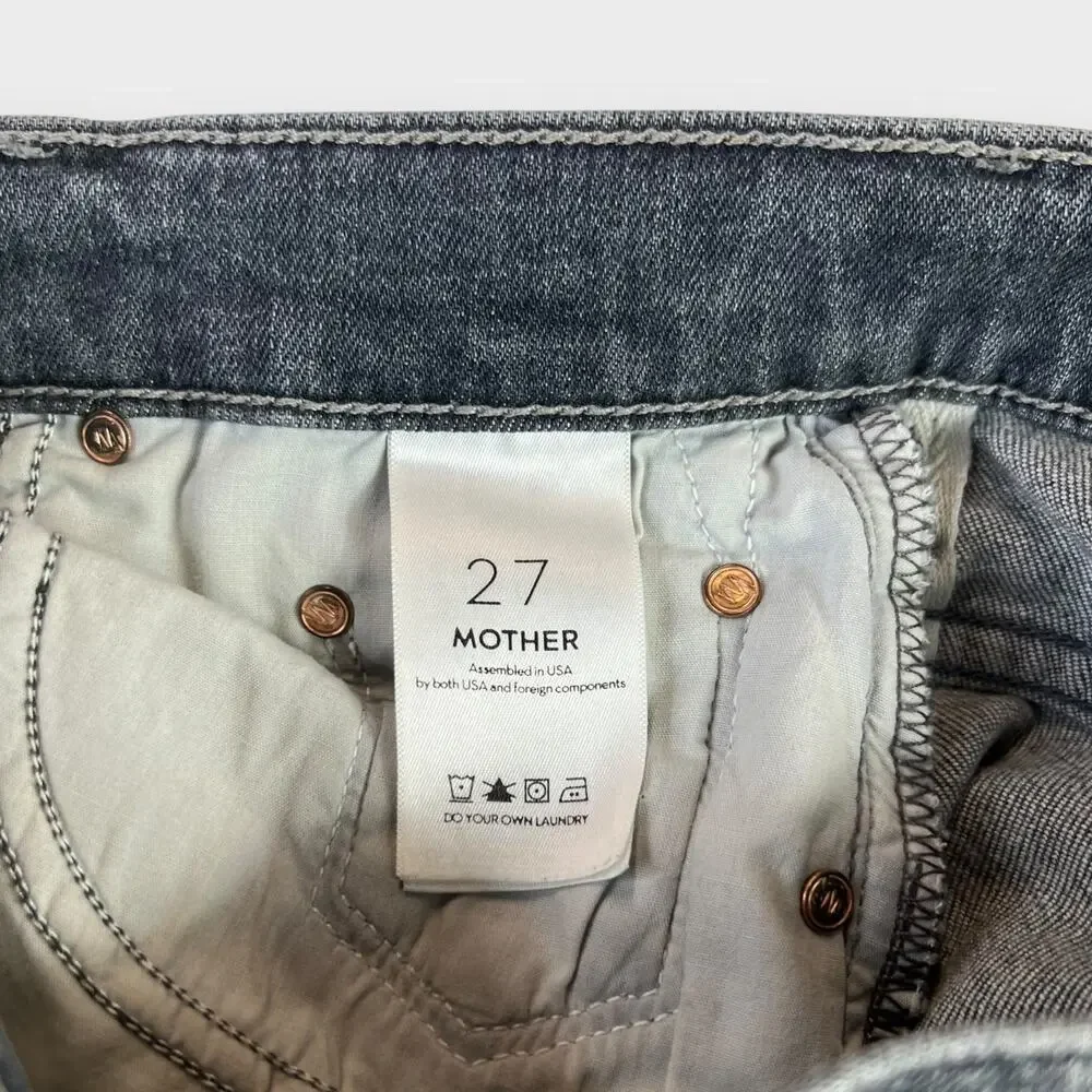 MOTHER The Insider Crop Step Fray in Ace of Spades Size 27 - Picture 8 of 10